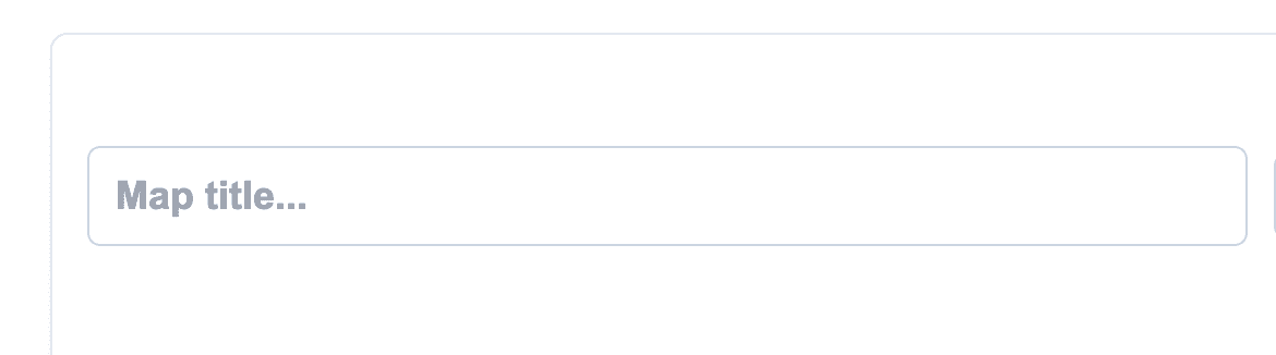 Map title field at the top of the generator page