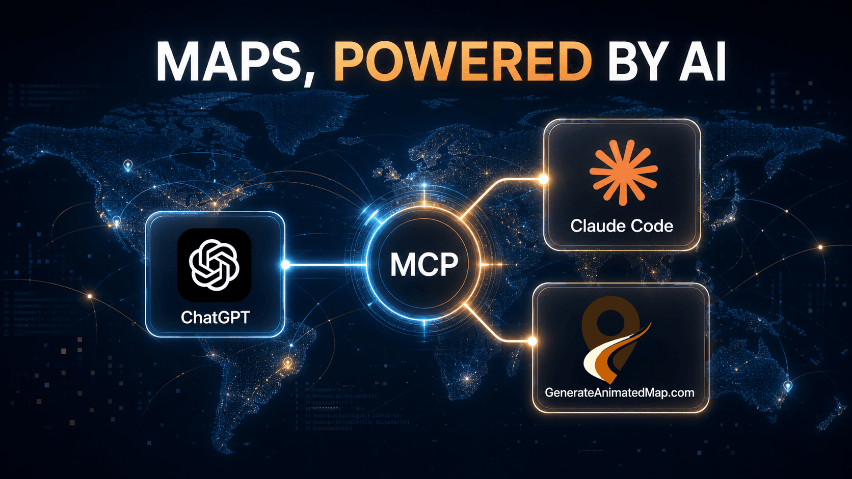 We've built our MCP, so you can generate any map via ChatGPT, Claude and any other AI tool